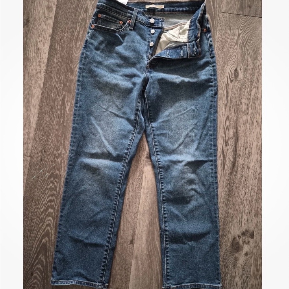 Levi's Straight-Leg Mid Blue Denim Jeans